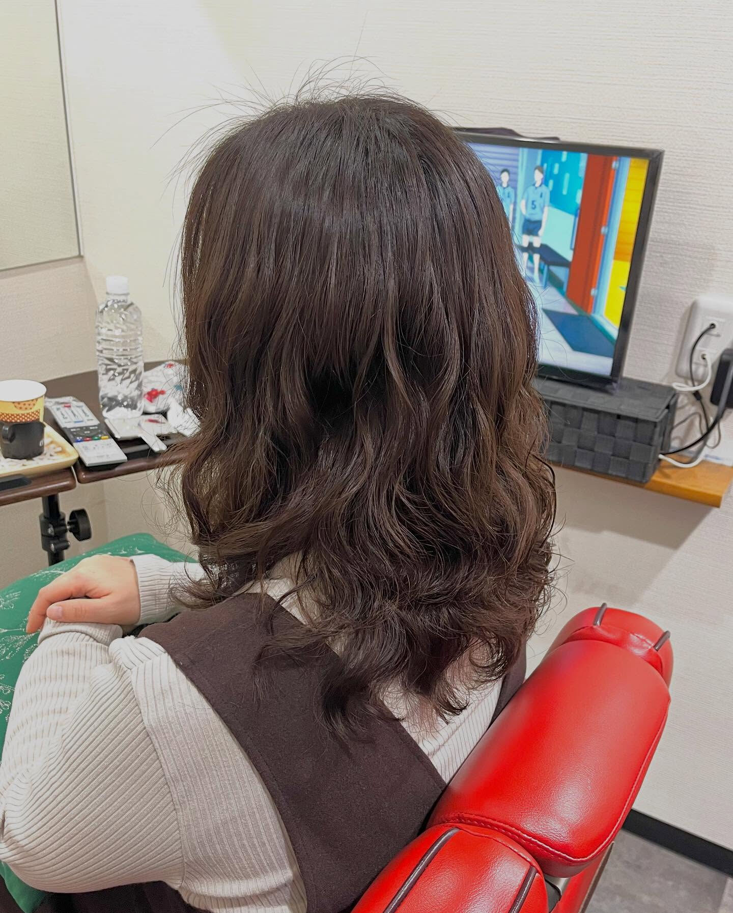 デジタルパーマでウェーブスタイル