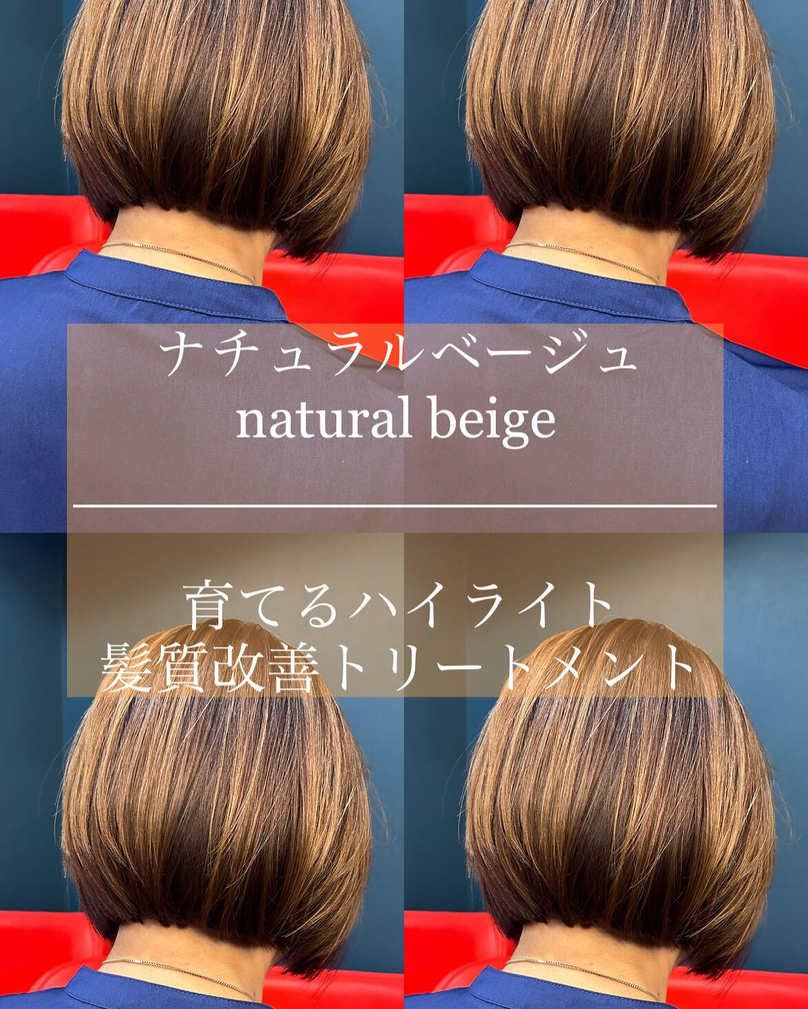 育てるハイライト＋カラー＋髪質改善トリートメント