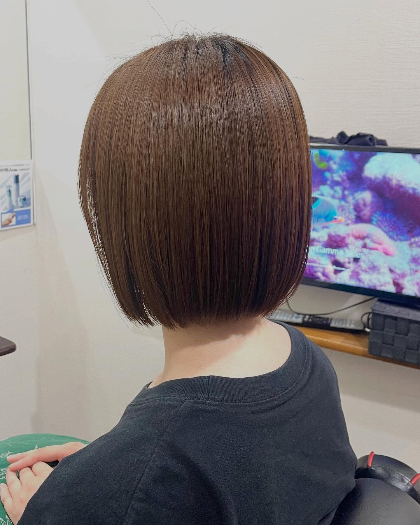 顎ラインボブ×髪質改善トリートメント