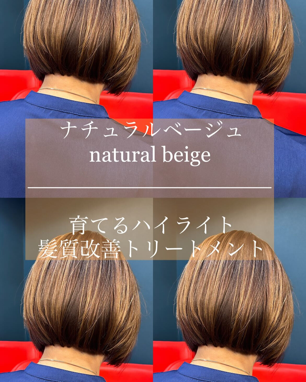 育てるハイライト＋カラー＋髪質改善トリートメント
