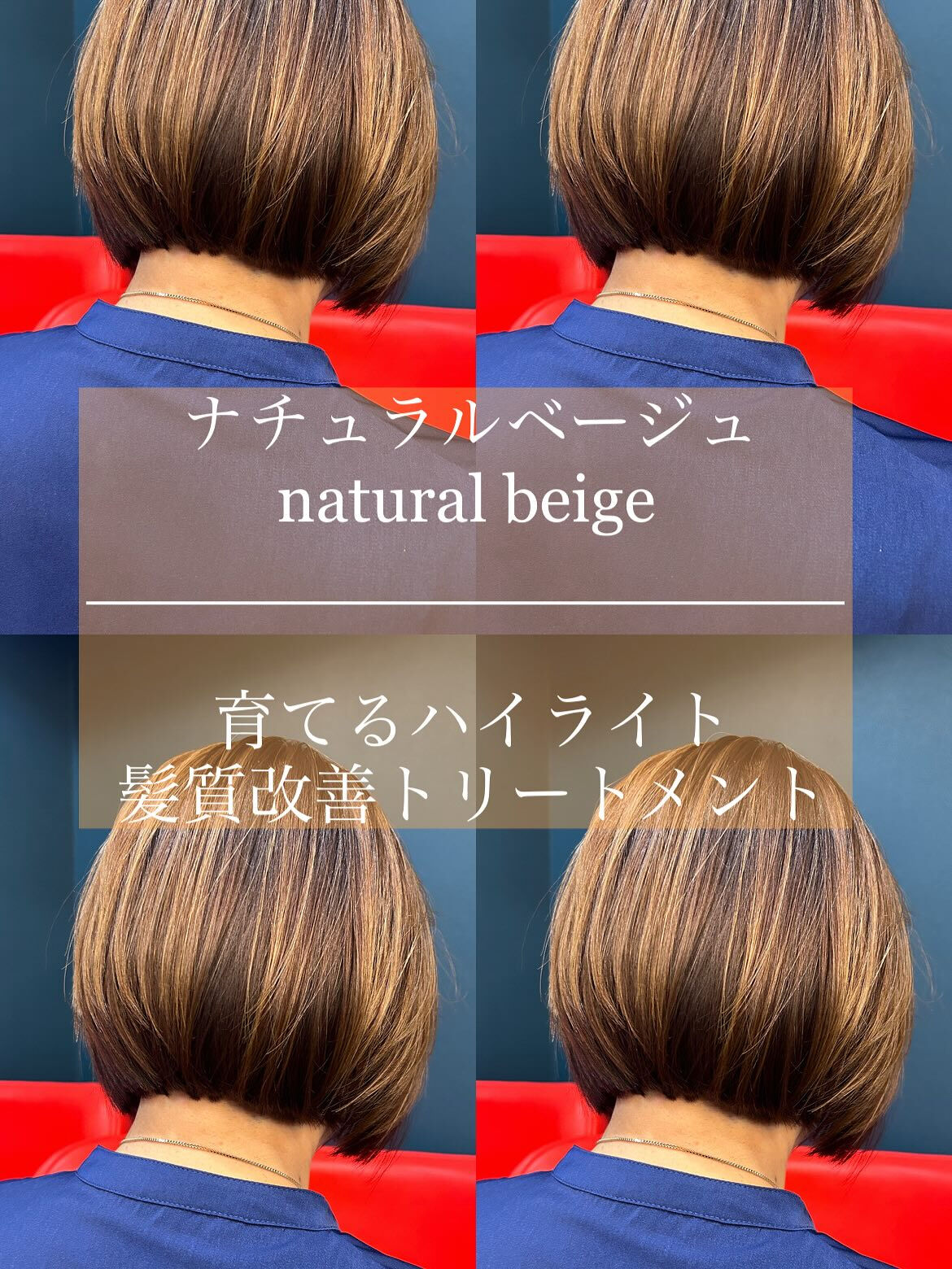 育てるハイライト＋カラー＋髪質改善トリートメント