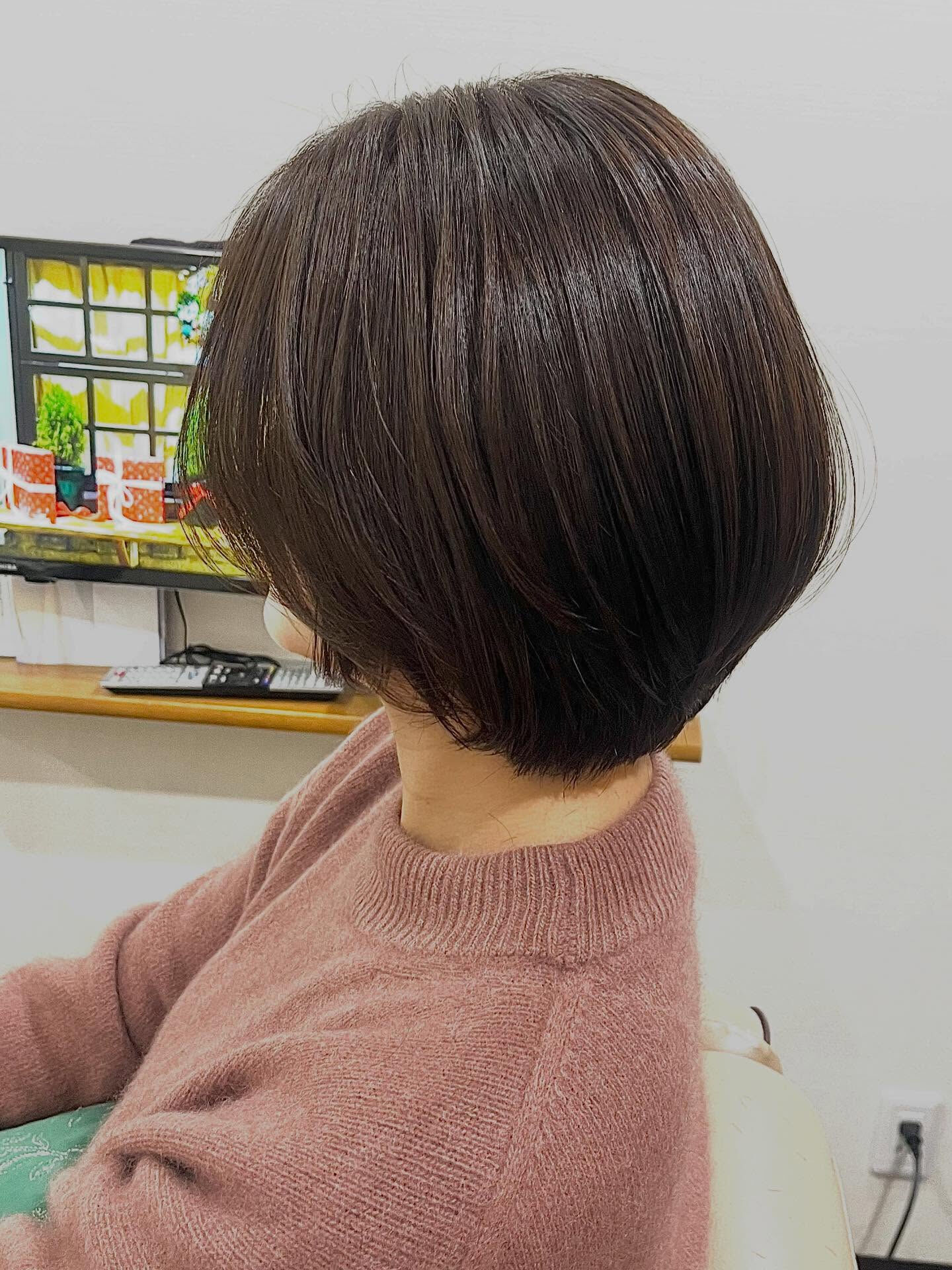 丸みショート×髪質改善艶カラー