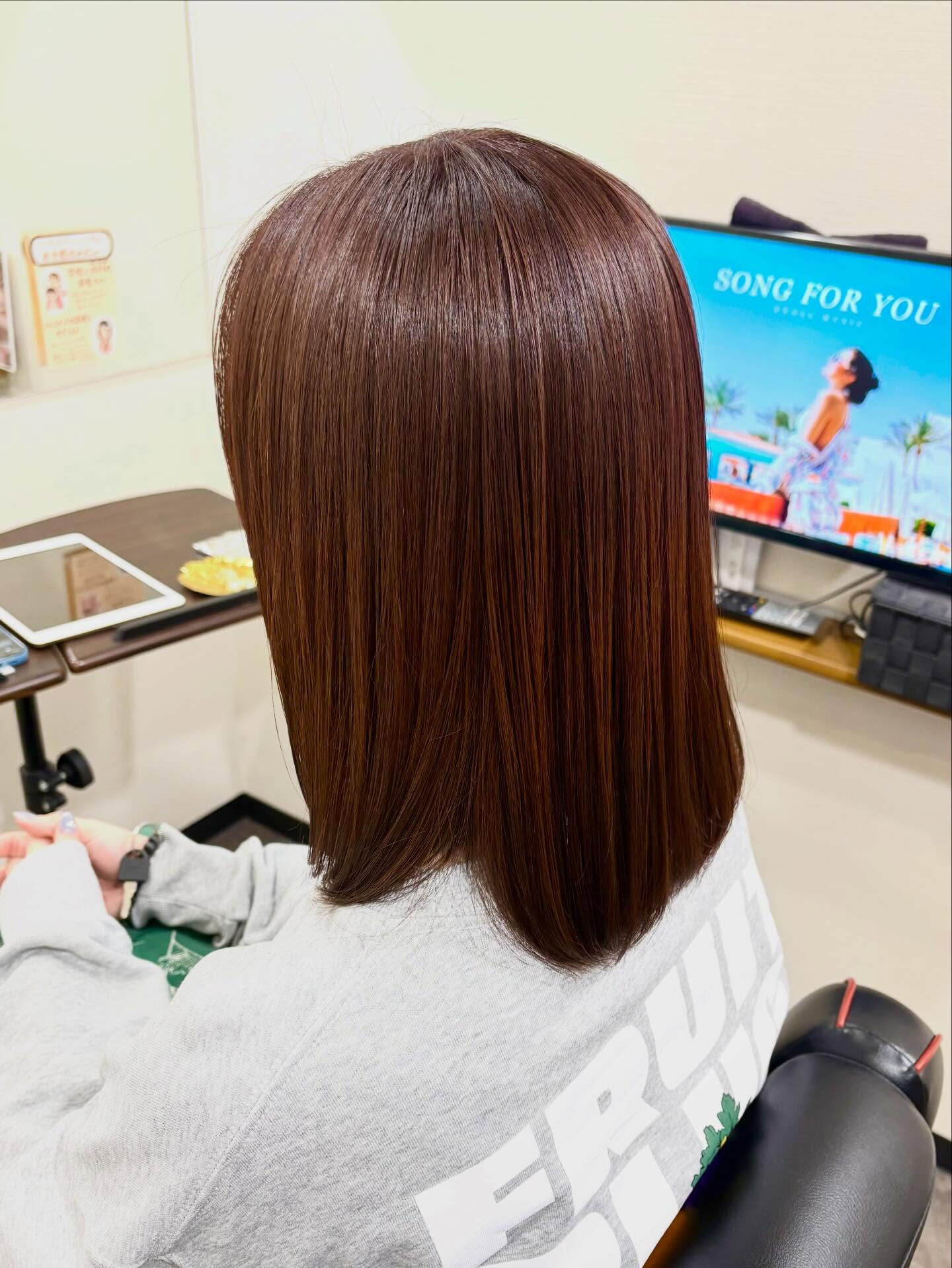 レッドブラウン×髪質改善トリートメント
